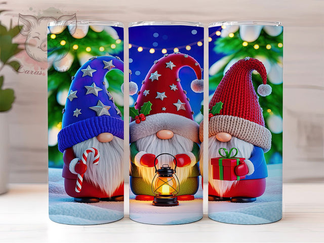 Cute Christmas Gnome Tumbler, Gnome Tumbler, Christmas Sublimation, 20Oz Wrap Design, Holiday Gnome Art, Festive Tumbler, Cute Christmas Design Sublimation Lara' s Designs 