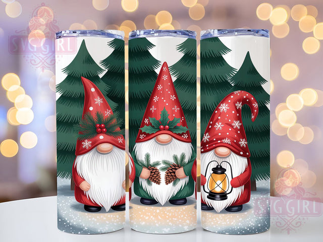 Cute Christmas Gnome Tumbler, Holiday Gnome Design, Festive Gnome Art, Cute Winter Gnome, Seasonal Holiday Graphic, 20oz Tumbler, Sublimation Design Sublimation SvggirlplusArt 