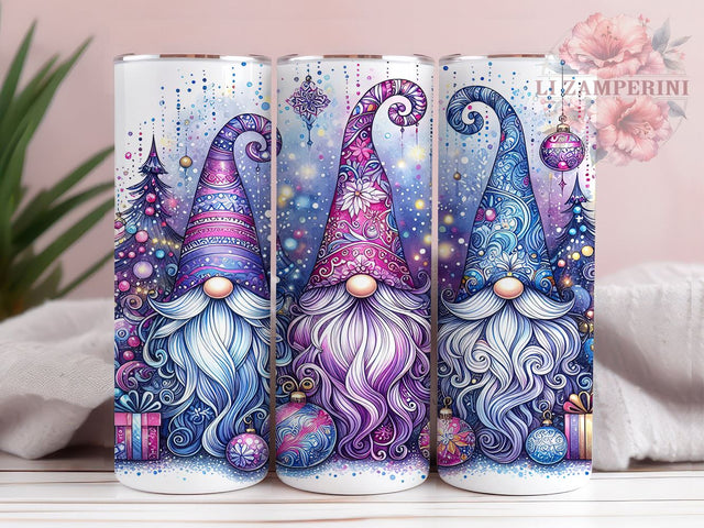 Cute Christmas Gnomes 20oz Tumbler Wrap PNG, Gnomes Tumbler PNG Sublimation Design, Straight & Tapered Tumbler Wrap, Instant Digital Download Sublimation Li Zamperini 