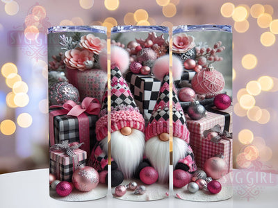 Cute Christmas Gnomes Holiday Tumbler, Holiday Gnome Sublimation Design, Festive Cup Art, 20oz Xmas Tumbler, Whimsical Gnome Mug, Stylish Christmas Cup, Cozy Holiday Wrap Sublimation SvggirlplusArt 