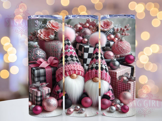 Cute Christmas Gnomes Holiday Tumbler, Holiday Gnome Sublimation Design, Festive Cup Art, 20oz Xmas Tumbler, Whimsical Gnome Mug, Stylish Christmas Cup, Cozy Holiday Wrap Sublimation SvggirlplusArt 