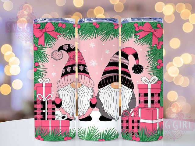 Cute Christmas Gnomes Holiday Tumbler, Holiday Gnome Sublimation Design, Festive Cup Art, 20oz Xmas Tumbler, Whimsical Gnome Mug, Stylish Christmas Cup, Cozy Holiday Wrap Sublimation SvggirlplusArt 