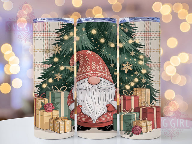 Cute Christmas Gnomes Holiday Tumbler, Winter Holidays Sublimation, Cute Gnome Christmas Wrap, 20oz Skinny Tumbler Wrap, Festive Holiday Drinkware, Nordic Gnome Sublimation Design, Merry Christmas Gnome Wra Sublimation SvggirlplusArt 