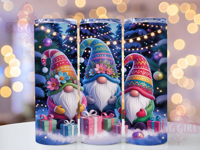 Cute Christmas Gnomes Holiday Tumbler, Xmas Gnome Sublimation Design, Festive Gnome Art, 20oz Holiday Tumbler, Whimsical Gnome Mug, Stylish Christmas Cup, Adorable Xmas Wrap Sublimation SvggirlplusArt 