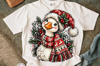 Cute Christmas Goose Sublimation PNG SVG DesignDestine 