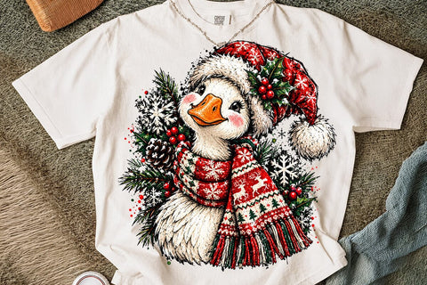 Cute Christmas Goose Sublimation PNG SVG DesignDestine 