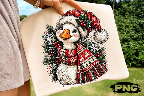 Cute Christmas Goose Sublimation PNG SVG DesignDestine 