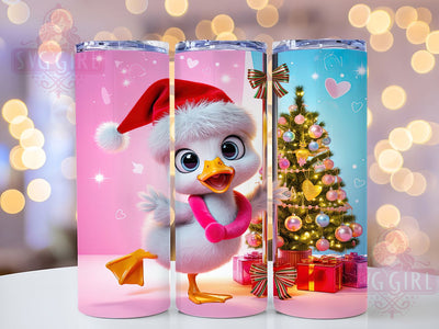 Cute Christmas Goose Tumbler, Cute Holiday Goose Wrap, Festive Farm Mug Design, Sublimation Wrap, Winter Drinkware, Holiday Gift Idea, Sparkly Christmas Cup Sublimation SvggirlplusArt 