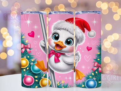 Cute Christmas Goose Tumbler, Cute Holiday Goose Wrap, Festive Farm Mug Design, Sublimation Wrap, Winter Drinkware, Holiday Gift Idea, Sparkly Christmas Cup Sublimation SvggirlplusArt 