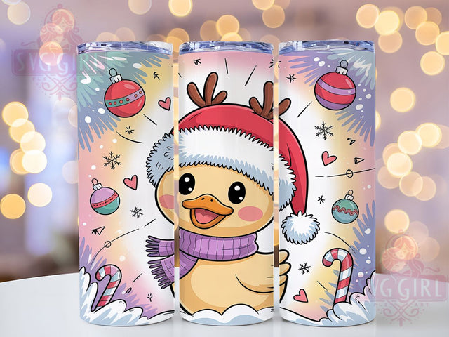 Cute Christmas Goose Tumbler, Festive Holiday Bird, Adorable Goose Graphic, Whimsical Christmas Art, Seasonal Animal Pattern, 20oz Tumbler, Sublimation Design Sublimation SvggirlplusArt 