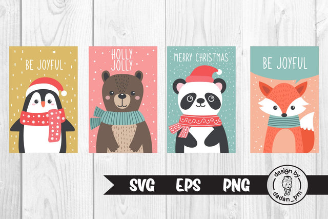 Cute Christmas greeting cards svg SVG dadan_pm 