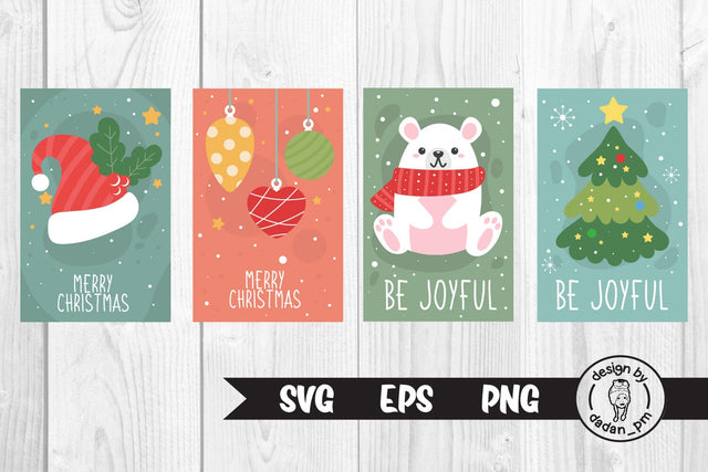 Cute Christmas greeting cards svg SVG dadan_pm 