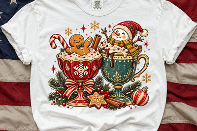 Cute Christmas Hot Cocoa Gingerbread PNG SVG DesignDestine 