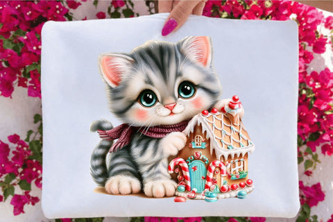 Cute Christmas Kittens Clipart Sublimation SVGArt 