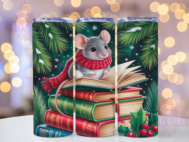 Cute Christmas Mouse Tumbler, Festive Mouse Wrap, Holiday Mouse Sublimation, 20oz Christmas Tumbler, Cute Mouse Art, Seasonal Mug Design, Winter Mouse Cup Sublimation SvggirlplusArt 