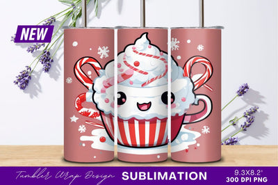 Cute Christmas Mug With Candies Illustration Sublimation Regulrcrative 