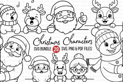 Cute Christmas Peeking svg, Christmas SVG bundle, Santa Claus svg, Christmas clipart, Santa peeking png, christmas outline, SVG Cricut SVG BB Type Studios 