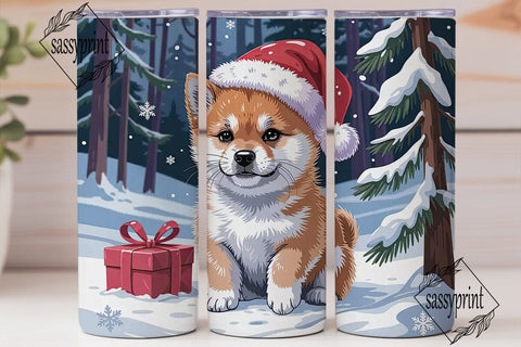 Cute Christmas Puppy Winter 20oz Tumbler Sublimation sassyprint 