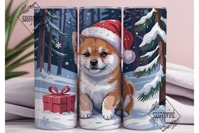 Cute Christmas Puppy Winter 20oz Tumbler Sublimation sassyprint 