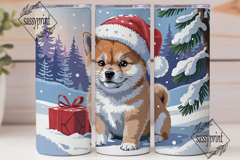 Cute Christmas Puppy Winter 20oz Tumbler Sublimation sassyprint 