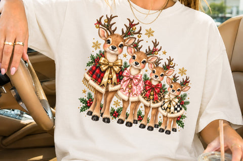 Cute Christmas Reindeer Family PNG Sublimation nirmal108roy 