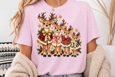 Cute Christmas Reindeer Family PNG Sublimation nirmal108roy 