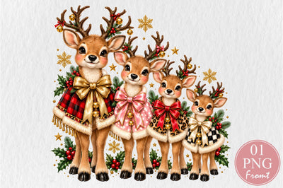 Cute Christmas Reindeer Family PNG Sublimation nirmal108roy 