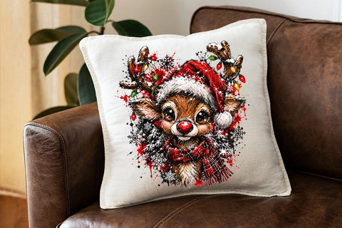 Cute Christmas Reindeer PNG Sublimation SVG DesignDestine 