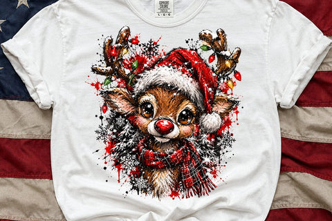 Cute Christmas Reindeer PNG Sublimation SVG DesignDestine 