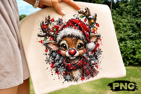 Cute Christmas Reindeer PNG Sublimation SVG DesignDestine 