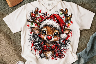 Cute Christmas Reindeer PNG Sublimation SVG DesignDestine 