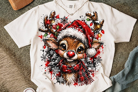 Cute Christmas Reindeer PNG Sublimation SVG DesignDestine 