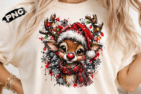 Cute Christmas Reindeer PNG Sublimation SVG DesignDestine 