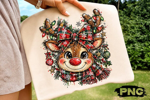 Cute Christmas Reindeer Sublimation PNG SVG DesignDestine 