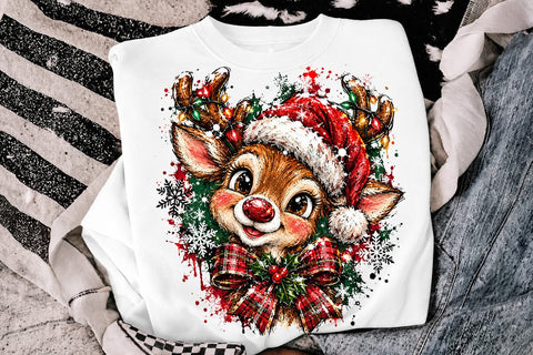 Cute Christmas Reindeer Sublimation PNG SVG DesignDestine 