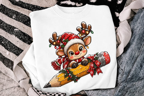 Cute Christmas Reindeer Sublimation PNG SVG DesignDestine 