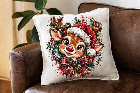 Cute Christmas Reindeer Sublimation PNG SVG DesignDestine 