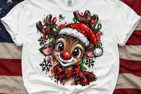 Cute Christmas Reindeer Sublimation PNG SVG DesignDestine 