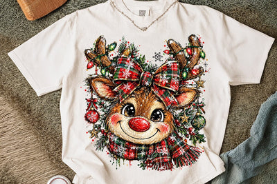 Cute Christmas Reindeer Sublimation PNG SVG DesignDestine 
