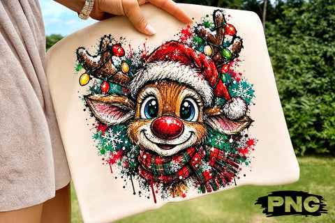 Cute Christmas Reindeer Sublimation PNG SVG DesignDestine 