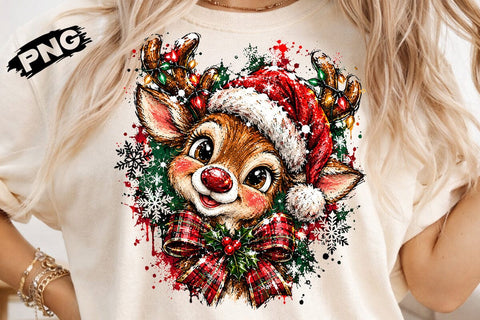 Cute Christmas Reindeer Sublimation PNG SVG DesignDestine 