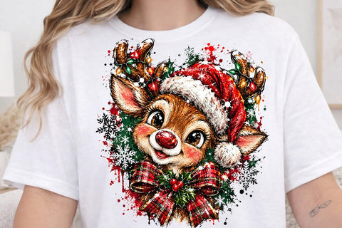 Cute Christmas Reindeer Sublimation PNG SVG DesignDestine 