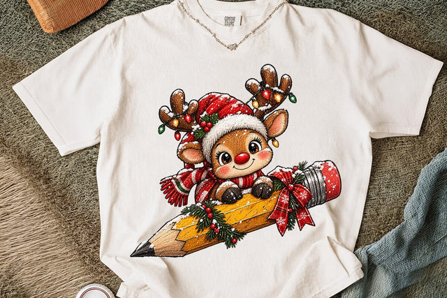 Cute Christmas Reindeer Sublimation PNG SVG DesignDestine 