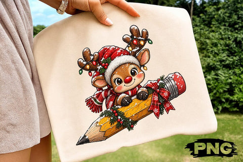 Cute Christmas Reindeer Sublimation PNG SVG DesignDestine 