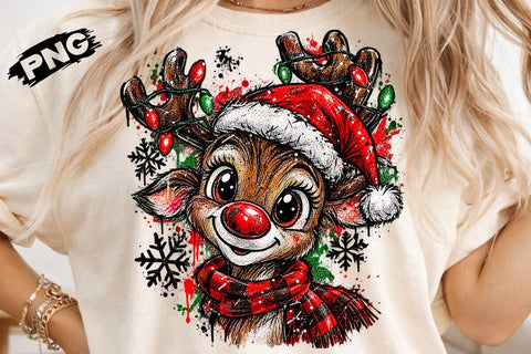 Cute Christmas Reindeer Sublimation PNG SVG DesignDestine 