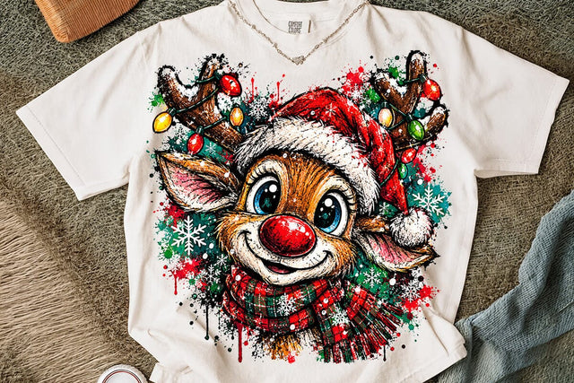 Cute Christmas Reindeer Sublimation PNG SVG DesignDestine 