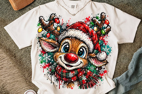 Cute Christmas Reindeer Sublimation PNG SVG DesignDestine 