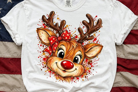 Cute Christmas Reindeer Sublimation PNG SVG DesignDestine 