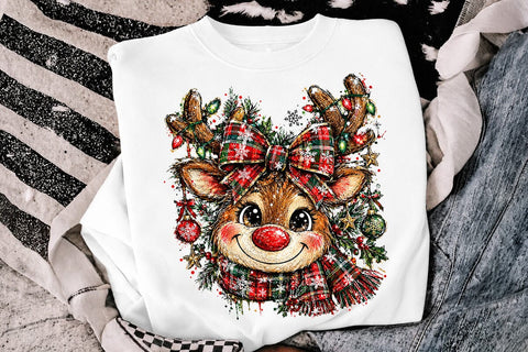Cute Christmas Reindeer Sublimation PNG SVG DesignDestine 