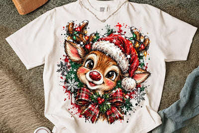 Cute Christmas Reindeer Sublimation PNG SVG DesignDestine 